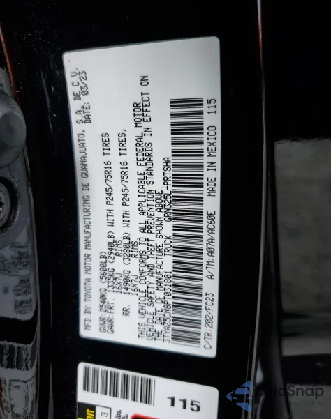 2023 Toyota Tacoma Double Cab from USA, damaged, VIN 3TYAZ5CN8PT031801